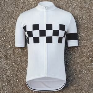 Rapha Check Classic Jersey L NWT Rare RPM150 Merino Wool Black White Cycling
